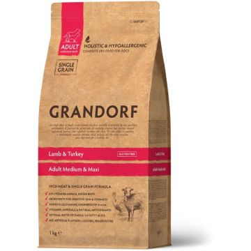 Grandorf Dog Adult Medium & Maxi Breeds Jagnjetina & Ćuretina 1kg