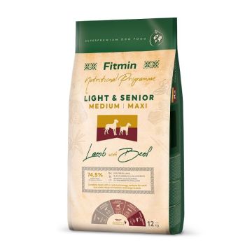 Fitmin Dog Nutritional Programme Light & Senior Medium / Maxi Jagnjetina sa Govedinom 12kg