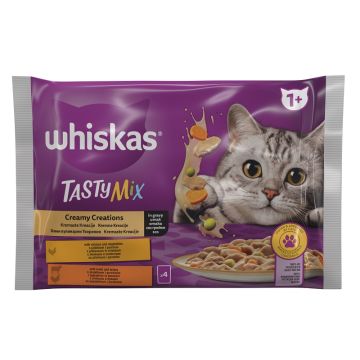Whiskas Kesice Tasty Mix Meso u Kremastom Sosu 4x85g