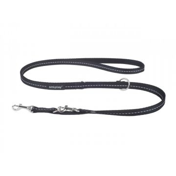 Amiplay Reflective Podesivi Povodac 6u1 M Crni 100-200cm x 1,5cm