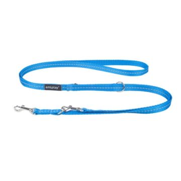 Amiplay Reflective Podesivi Povodac 6u1 M Plavi 100-200cm x 1,5cm