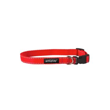 Amiplay Reflective Podesiva Ogrlica S Crvena 20-35cm x 1cm