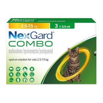 NexGard Combo Cat Spot-On Rastvor Protiv Parazita za Mačke 2,5-7,5kg 1kom.