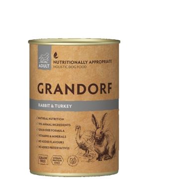 Grandorf Dog Adult Grain Free Konzerva Zečetina & Ćuretina 400g