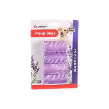Flamingo Kesice za Izmet Lavanda 4x15 kom.