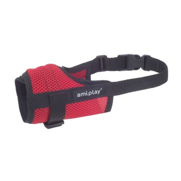 Amiplay Air Korpa za Njušku Rottweiler XL Crvena 21-25cm x 30-50cm