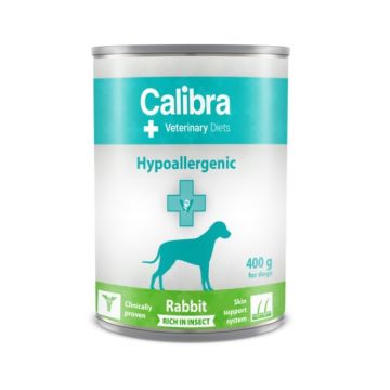 Calibra Veterinary Diets Dog Konzerva Hypoallergenic Zečetina i Insekti 400g