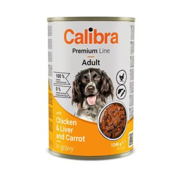 Calibra Dog Premium Line Konzerva Piletina & Džigerica i Šargarepa 1240g