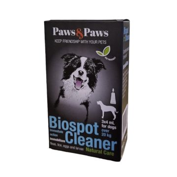 Paws&Paws Biospot Cleaner Spot-On Protiv Spoljnih Parazita za Pse Preko 20kg 4ml / 1kom.