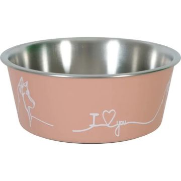 475497ROS Zolux Činija od Nerđajućeg Čelika Love Dog Roze R15cm / 750ml