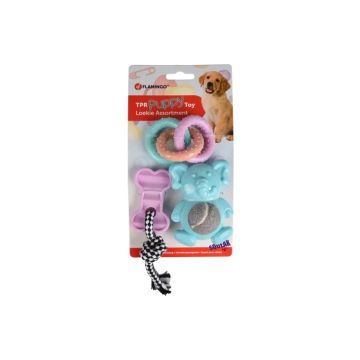 Flamingo Gumena Igračka za Štence Loekie Set  3 kom.
