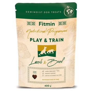 Fitmin Dog Nutritional Programme Play and Train Poslastice Jagnjetina i Govedina 400g