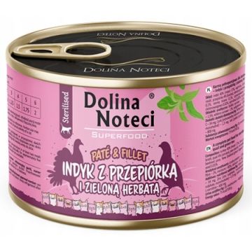 Dolina Noteci Superfood Cat Sterilised Pate & Fillet Ćuretina sa Prepelicom i Zelenim Čajem 185g
