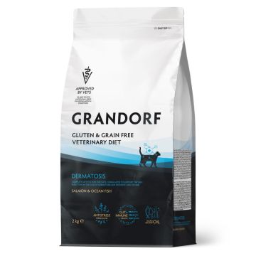 Grandorf Vet Cat Dermatosis Losos i Okeanska Riba 2kg