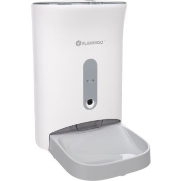 Flamingo Omega Automatska Hranilica Sa Tajmerom i Kamerom Bela 19,5x16,5x37x24x31 / 4,5L