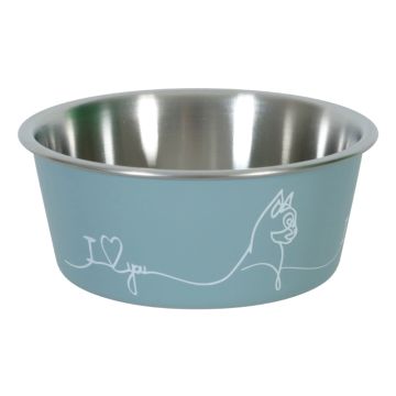 574370BLE Zolux Love Inox Činija za Mačke Plava 400ml