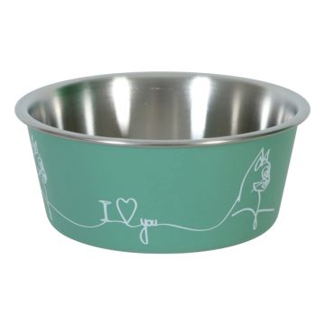 574370VER Zolux Love Inox Činija za Mačke Zelena 400ml