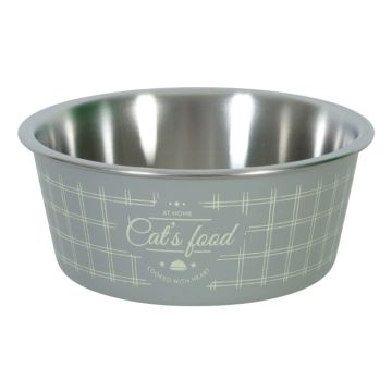 574371GRI Zolux Inox Činija za Hranu za Mačke Siva 400ml