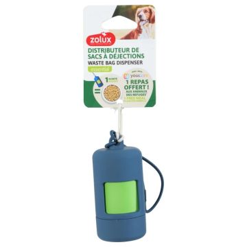 474482BLM Zolux Dispenzer sa 15 Kesica Navy Plavi 4,5x4,5x9cm