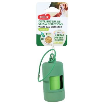 474482KAK Zolux Dispenzer sa 15 Kesica Kaki 4,5x4,5x9cm
