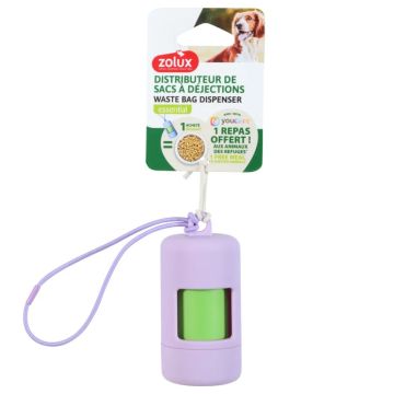 474482LIL Zolux Dispenzer sa 15 Kesica Lila 4,5x4,5x9cm