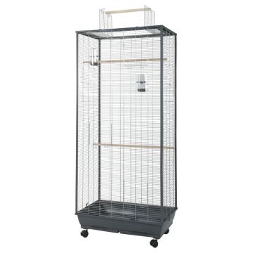 104239GRI Zolux Neolife Connect Volijera Siva XL 78x51,5x198cm