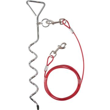 Flamingo Sajla za Vezivanje sa Spiralom Pilka Srebrna 46cm / 3m