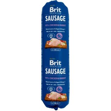 Brit Premium by Nature Dog Kobasica Piletina i Zečetina 800g