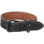 Flamingo Kožna Ogrlica Montana Široka Crna L 45-55cmx40mm