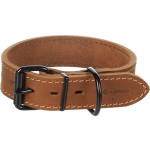 Flamingo Kožna Ogrlica Montana Široka Konjak L 45-55cmx40mm