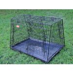 Gama Pet Sklopivi Ugaoni Kavez sa Pregradom za 2 Psa 93x57,5x65,5cm