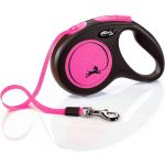 Flexi Povodac Neon M Traka Rozi 5m