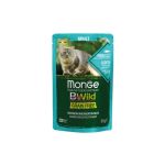 Monge BWild Cat Adult Bakalar, Račići i Povrće Kesica 85g