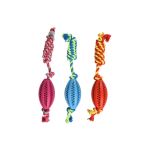 Flamingo Igračka Waylen Gumena Dental Ragbi Lopta sa Kanapom Više Boja 11cm