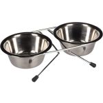 Flamingo Set Dve Činije sa Stalkom Arjun Sivi 13cm / 2x380ml