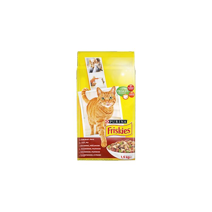 Friskies Cat Govedina, Piletina i Povrće 1,5kg