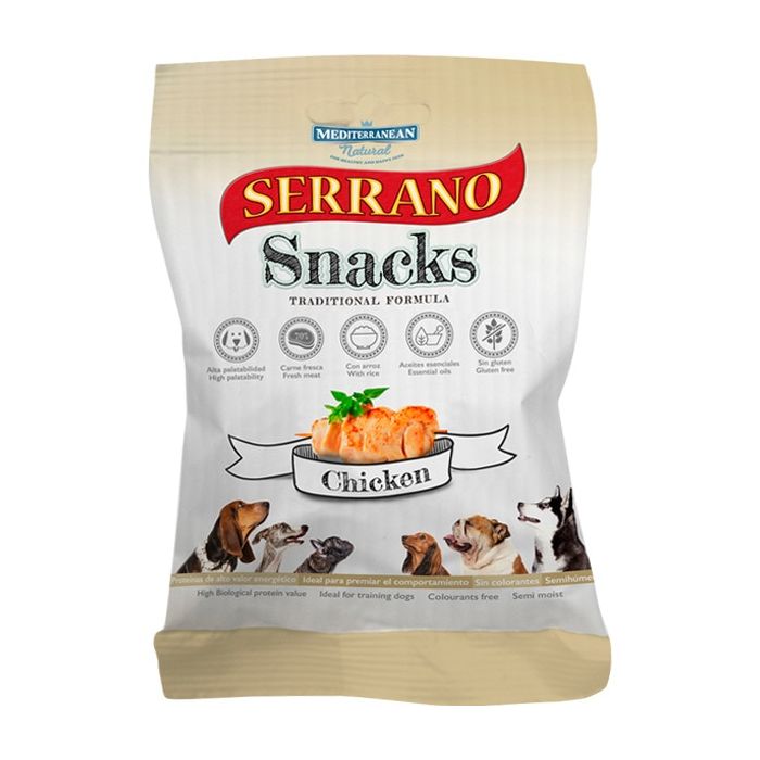 Mediterranean Natural Poslastica Serrano Ukus Piletine 100g