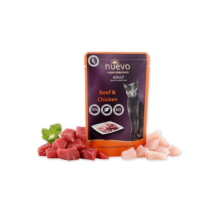 Nuevo Cats Adult Kesica Govedina i Piletina 85g