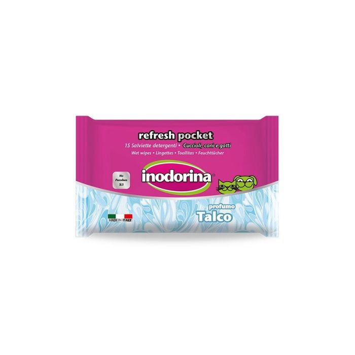 Inodorina Refresh Pocket Talco Vlažne Maramice 15 kom.