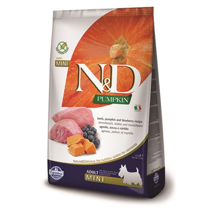 N&D Pumpkin Mini Lamb & Blueberry 2,5kg