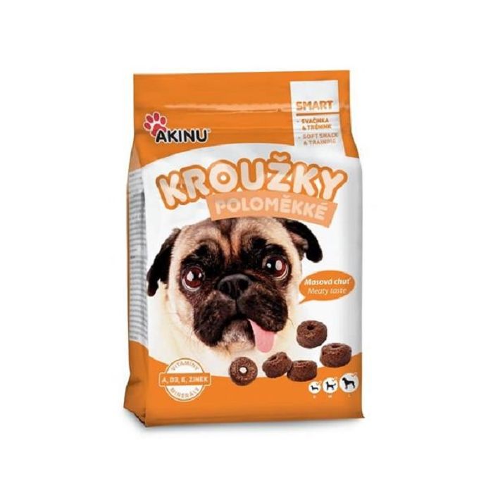 Akinu Poslastica Polu-meki Kružići Za Pse 500g