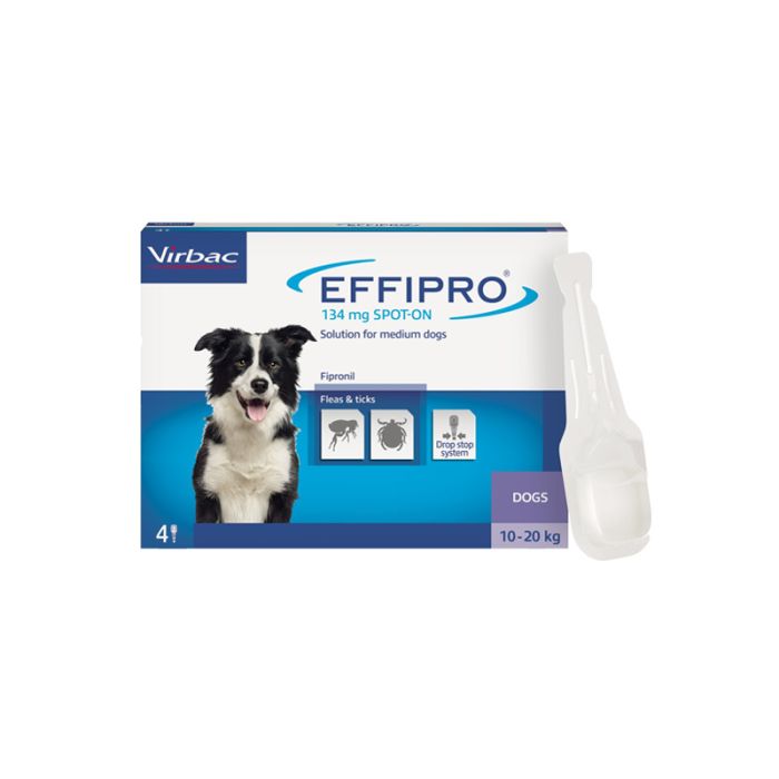Virbac Effipro 134mg Spot-On Ampule Protiv Spoljnih Parazita za Srednje Pse 10-20kg 1kom.
