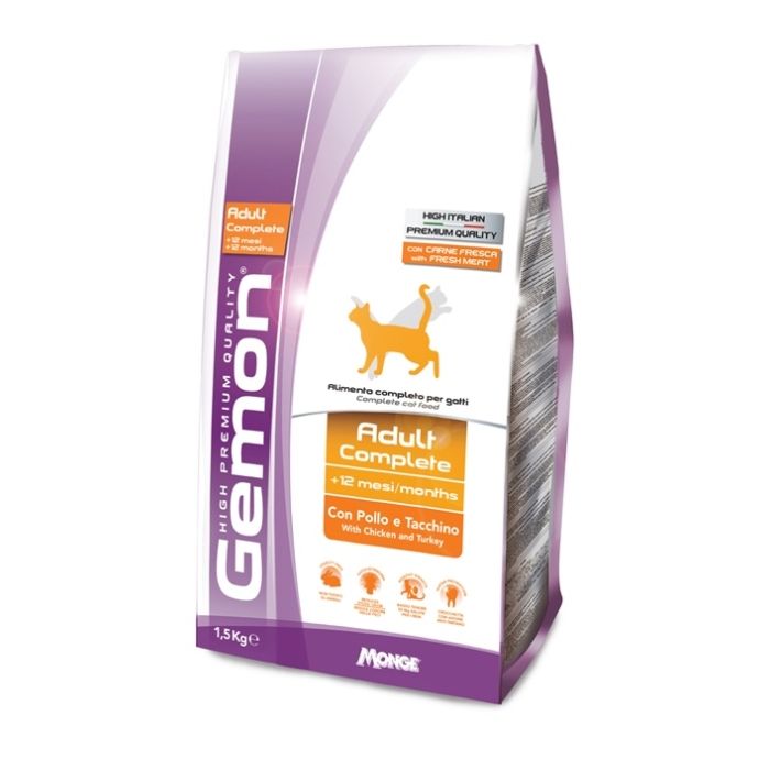Monge Gemon Cat Adult Complete Piletina i Ćuretina 1,5kg