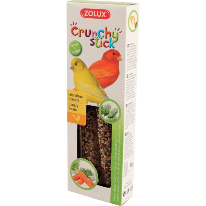 137112 Zolux Crunchy Stick Kanarinci 85g Semenje/Šargarepa