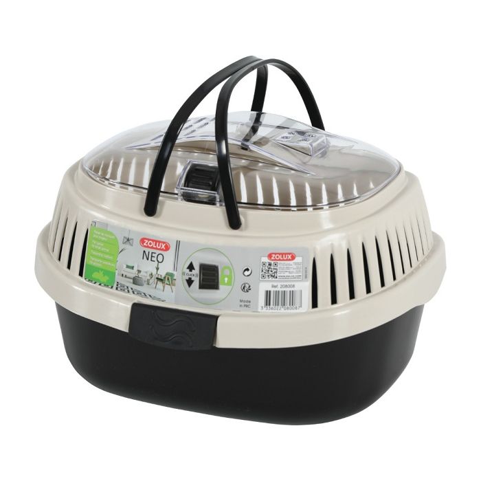 208008 Zolux Neo Transporter Za Glodare Belo/Crni 33x25x22cm