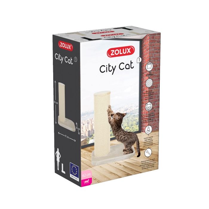 504123BEI Zolux Drvo Za Mačke City Cat 1 Bež 47x39x62cm