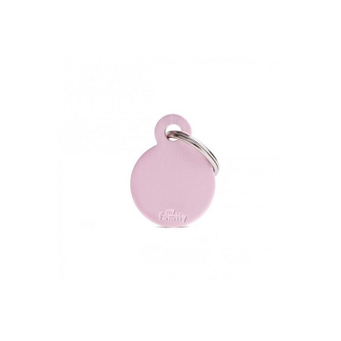 MyFamily Basic Mali Pink Okrugli Privezak Za Graviranje Aluminijum