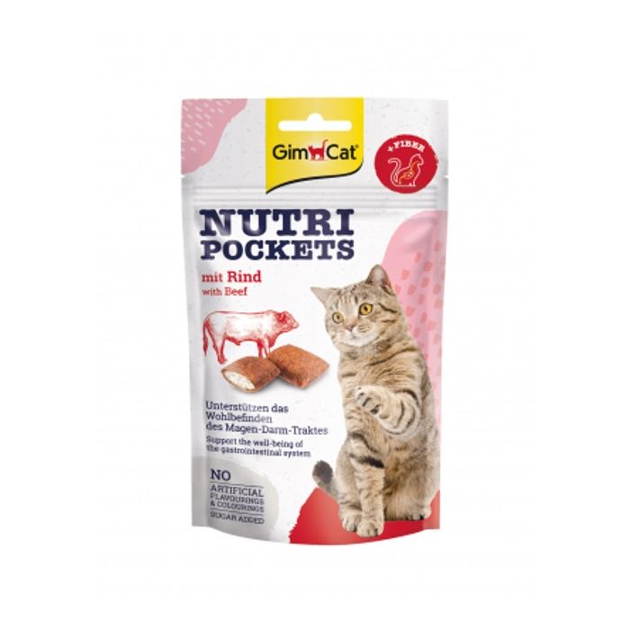 GimCat Nutri Pockets Govedina i Malt 60g
