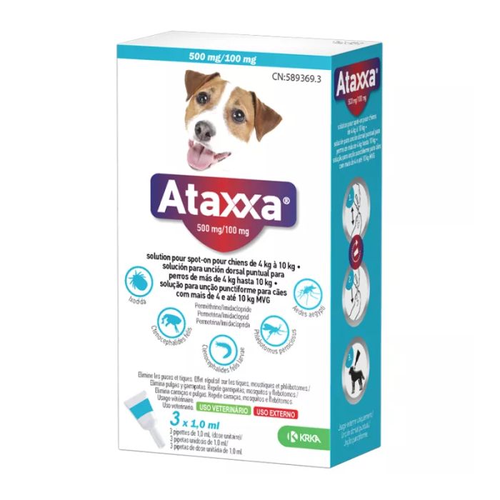 Ataxxa Spot-On Ampule Protiv Spoljnih Parazita za Pse 4-10kg 1ml / 1kom.