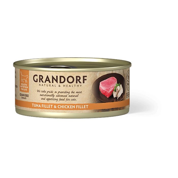 Grandorf Cat Grain Free Konzerva Fileti Tune & Pileće Grudi 70g